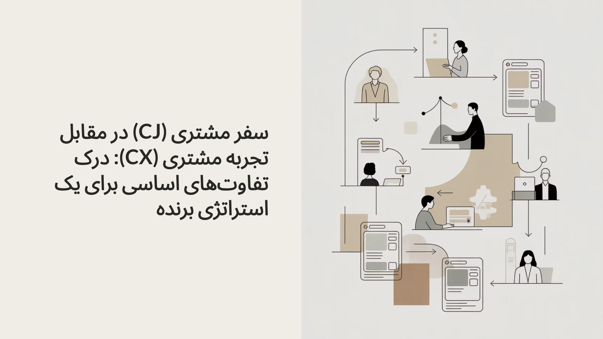 سفر مشتری (CJ) در مقابل تجربه مشتری (CX): درک تفاوت‌های اساسی برای یک استراتژی برنده